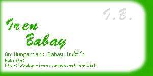 iren babay business card